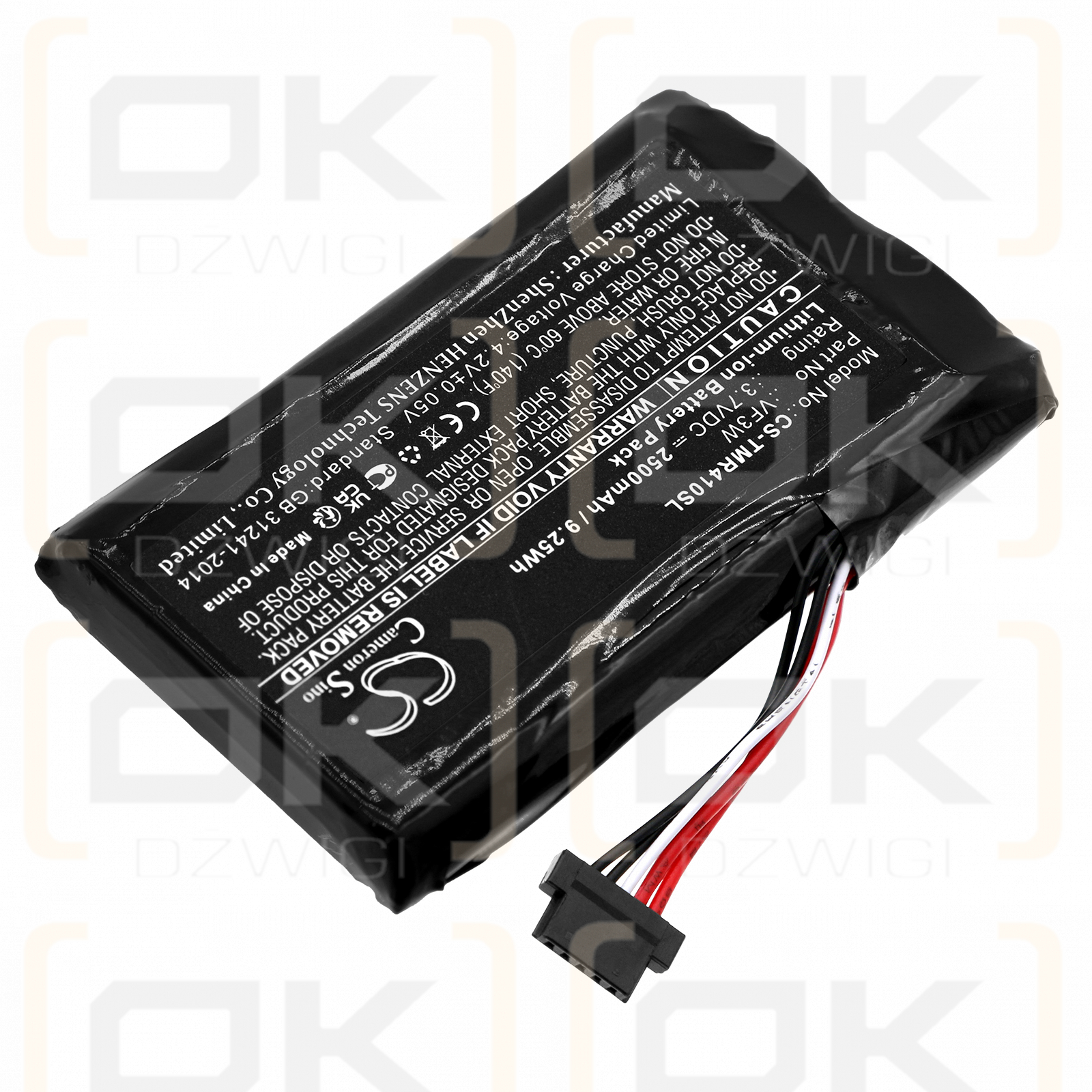 TomTom 4GE40 / VF3W 2500 mAh Li-Ion 3,7 V (Cameron Sino)