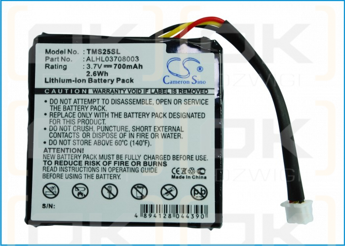 TomTom 4EV52 / ALHL03708003 700mAh Li-ion 3.7V (Cameron Sino)