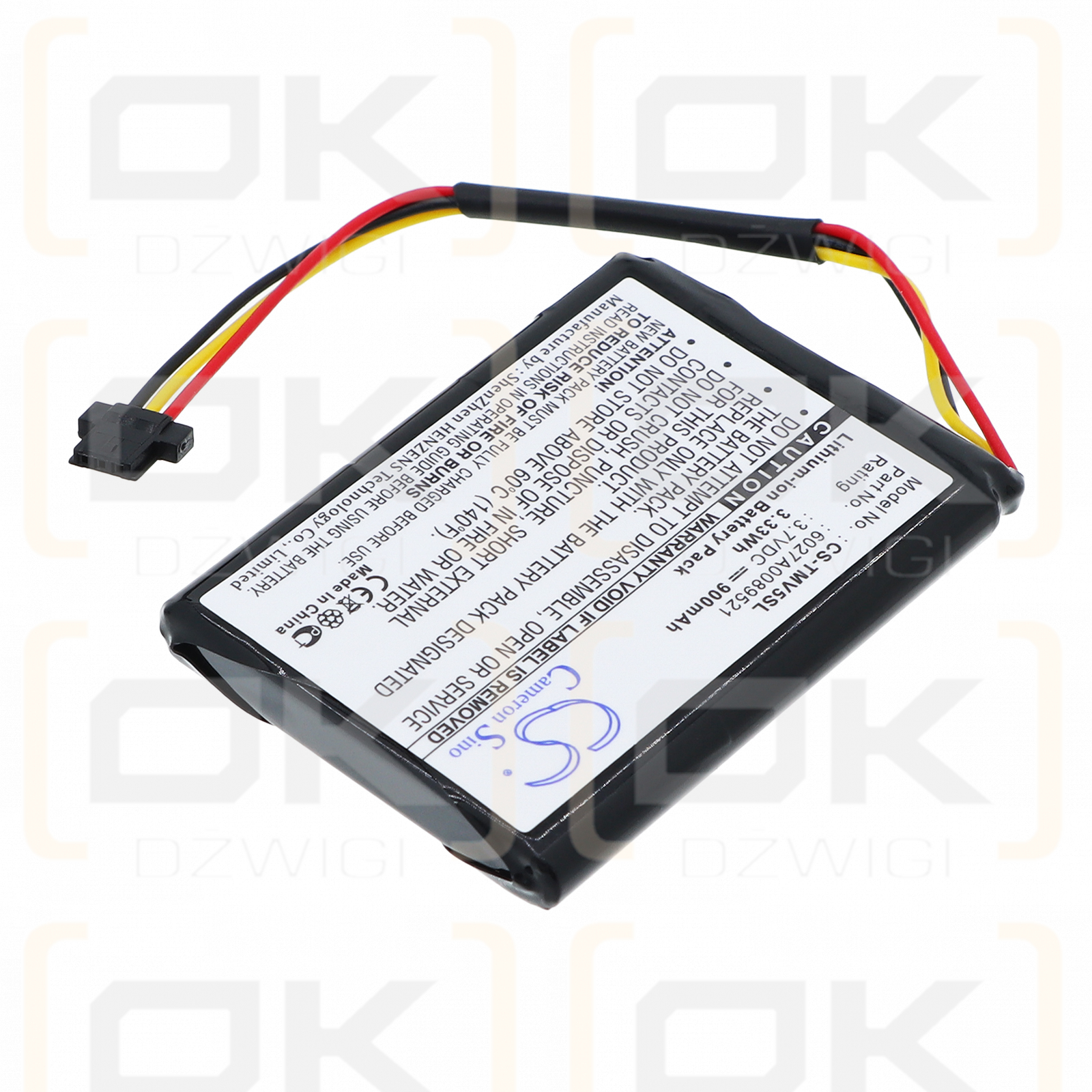 TomTom 4EK0.001.01 / 6027A0089521 Batería de iones de litio de 900 mAh y 3,7 V (Cameron Sino)