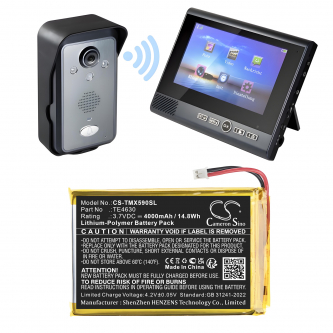 Technaxx TX59 Monitor Wireless Door Phone / TE4630 4000mAh Li-Polymer 3.7V (Cameron Sino)