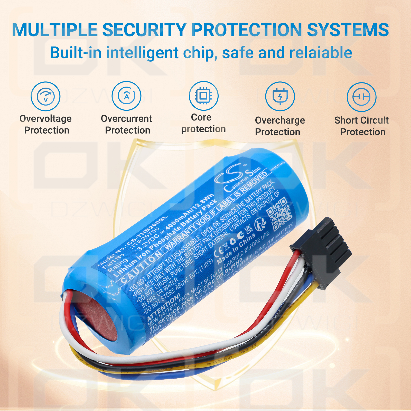 Bateria zamienna do Tonies Tonie Box 2 /  ITR26700 4000 mAh LiFePO4 3.2 V (Cameron Sino)