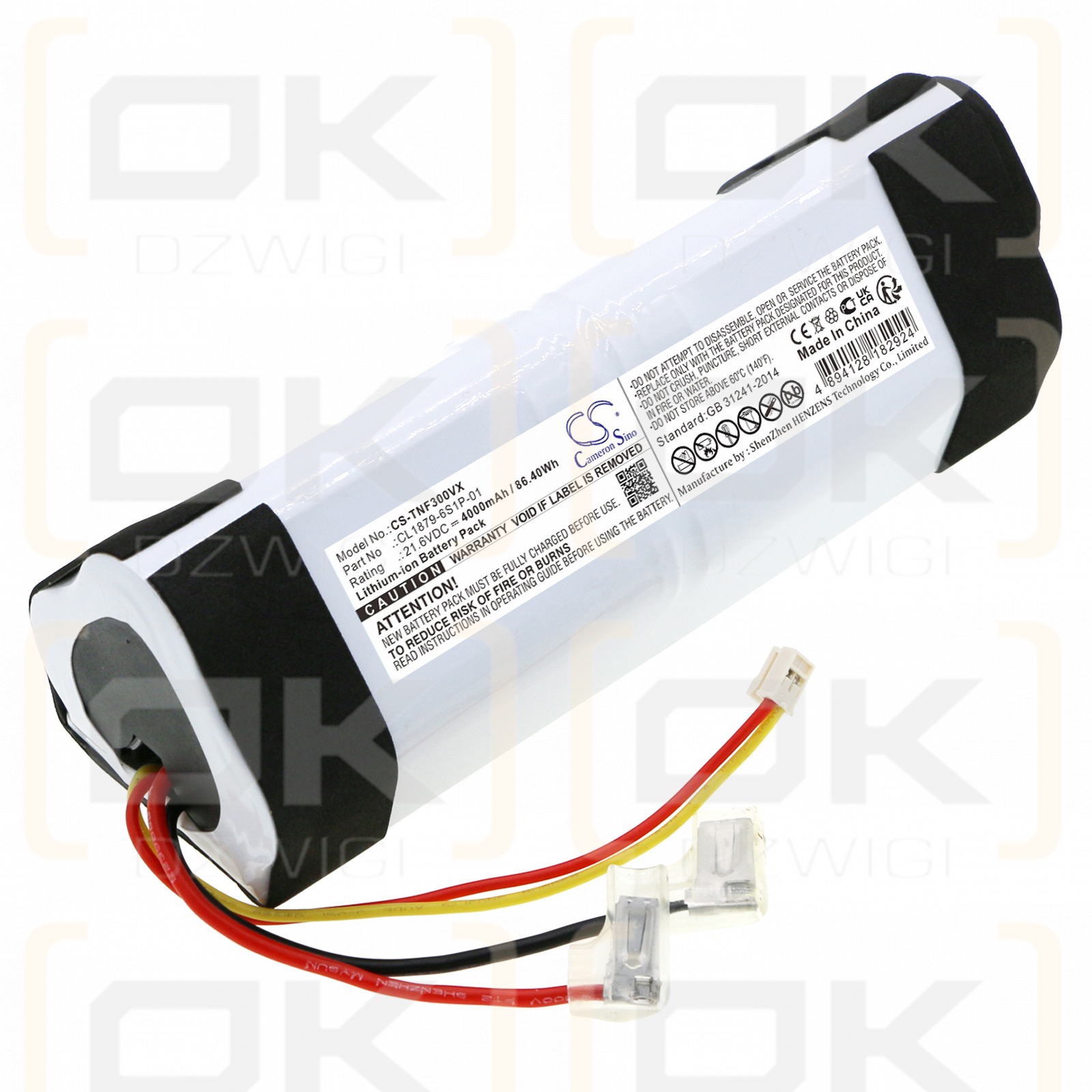 Tineco FW030100EU / CL1879-6S1P-01 4000 mAh Li-Ion 21,6 V (Cameron Sino)