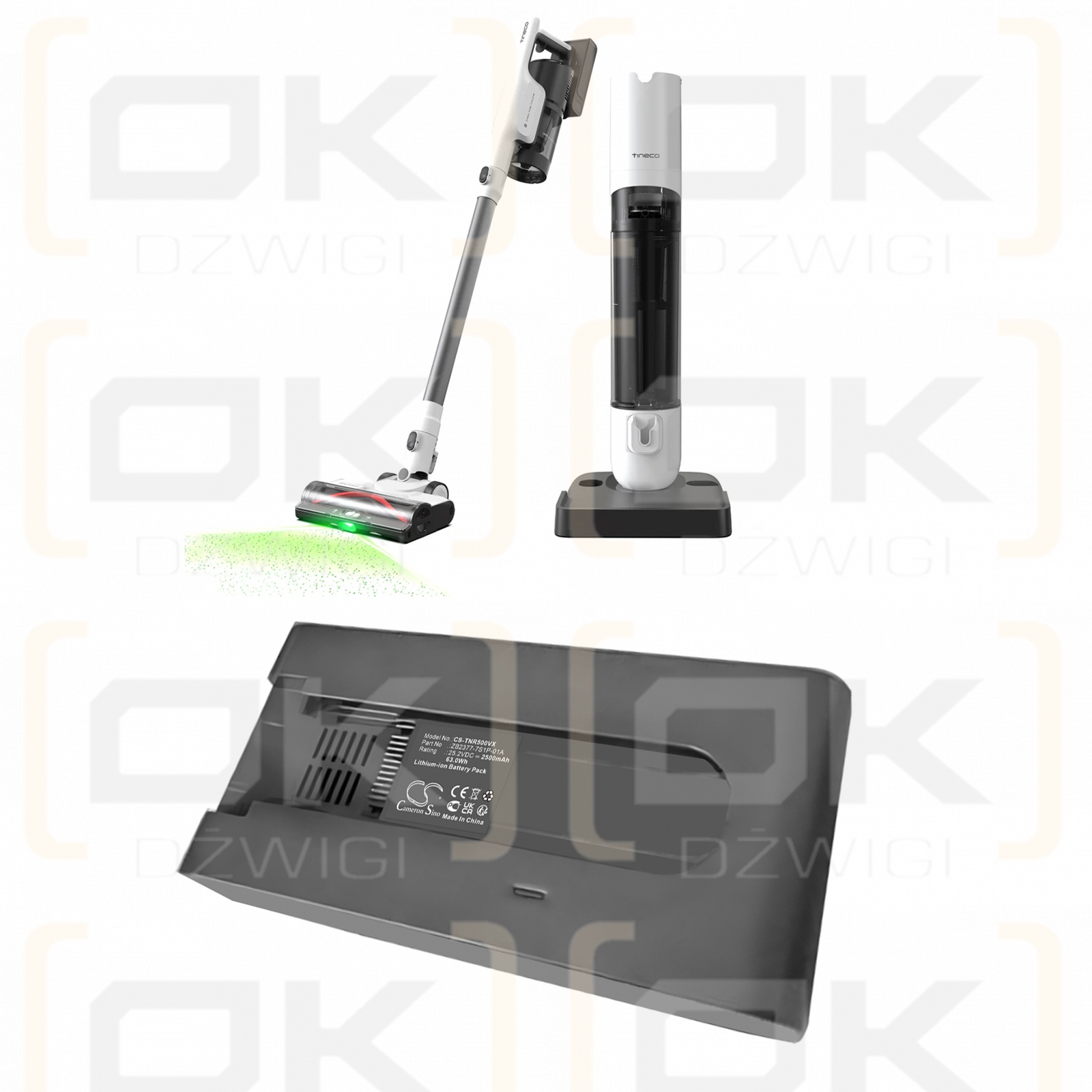 Tineco PURE ONE Station 5 Smart Cordless Vacuum / ZB2377-7S1P-01A 2500mAh Li-ion 25.2V (Cameron Sino)