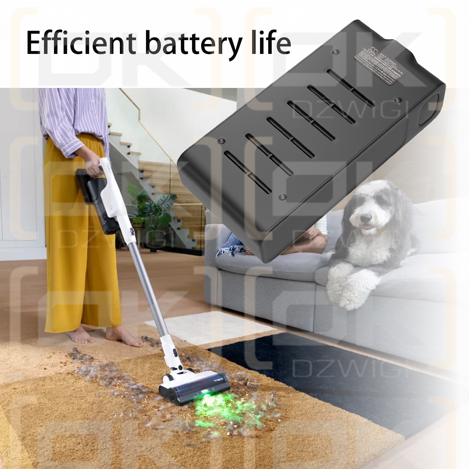 Tineco PURE ONE Station 5 Smart Cordless Vacuum / ZB2377-7S1P-01A 2500mAh Li-ion 25.2V (Cameron Sino)