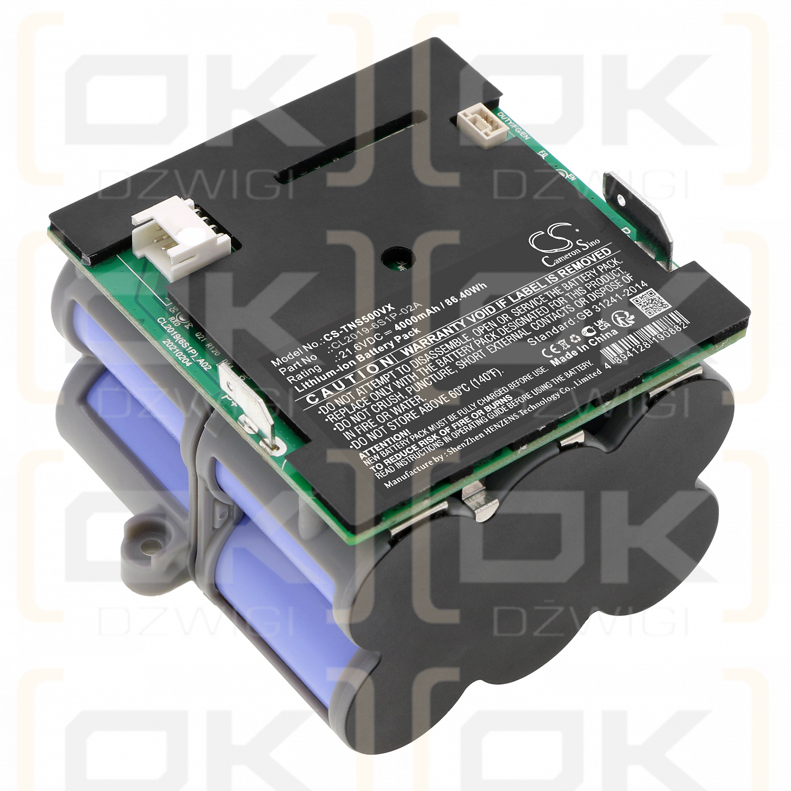 Tineco iFloor S5 FW160100CN / CL2019-6S1P-02A 4000mAh Li-ion 21.6V (Cameron Sino)