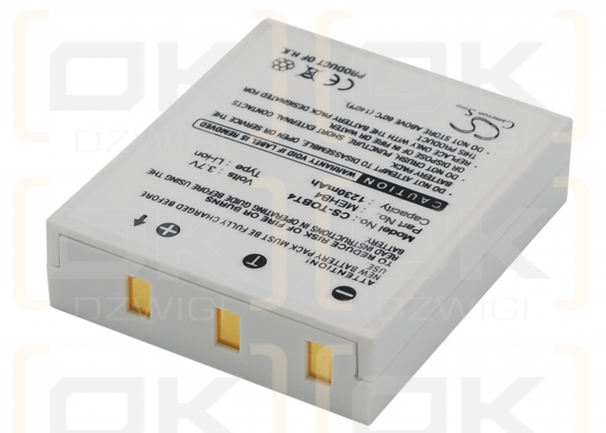 Toshiba gigashot V10 / MEHBT4 1230 mAh Li-ion 3,7 V (Cameron Sino)