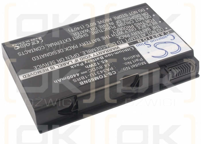 Batería Toshiba Satellite M65 / PA3431U-1BAS de ion de litio de 4400 mAh y 14,8 V (Cameron Sino)