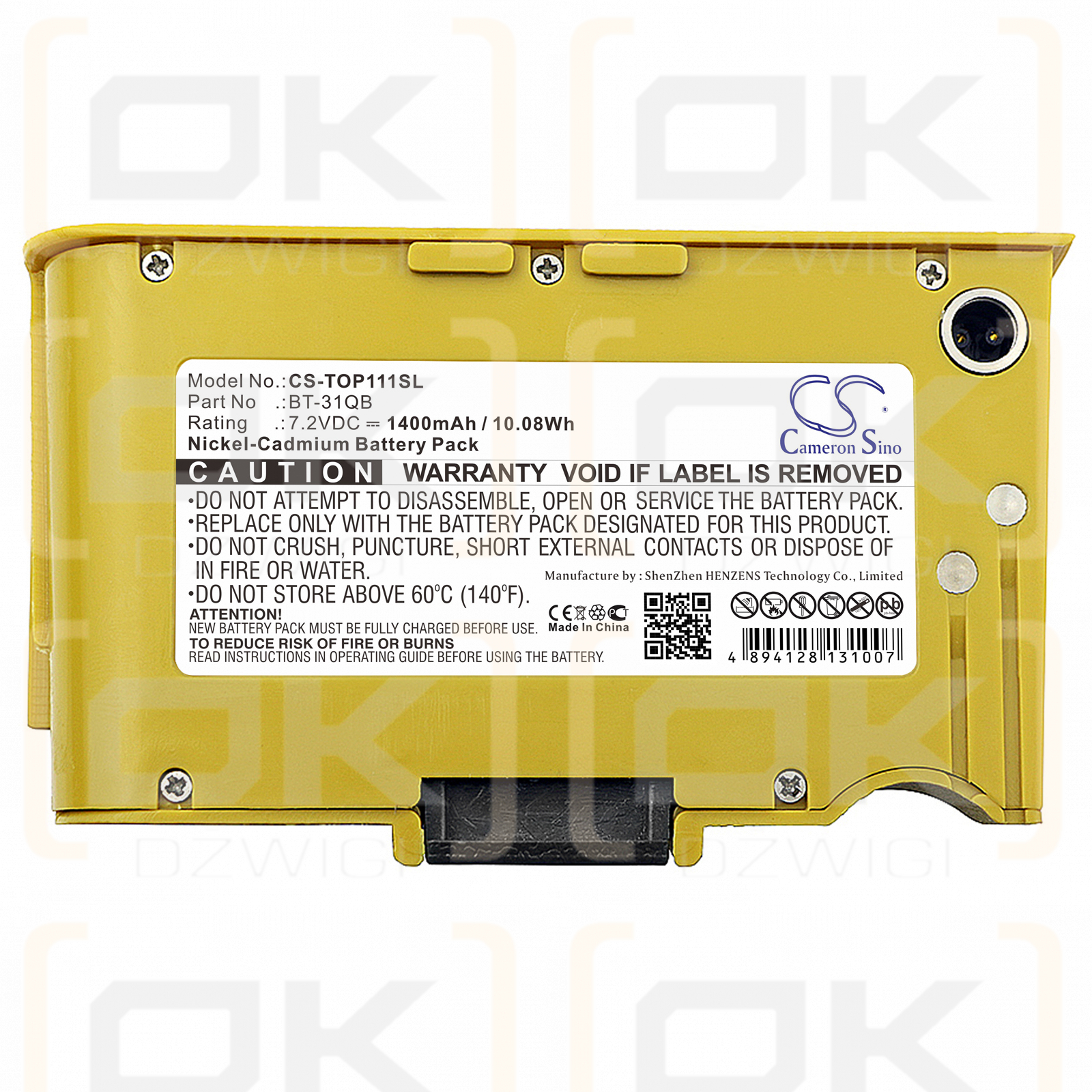 Topcon Auto Level 111C / BT-31QB 1400mAh Ni-CD 7.2V (Cameron Sino)