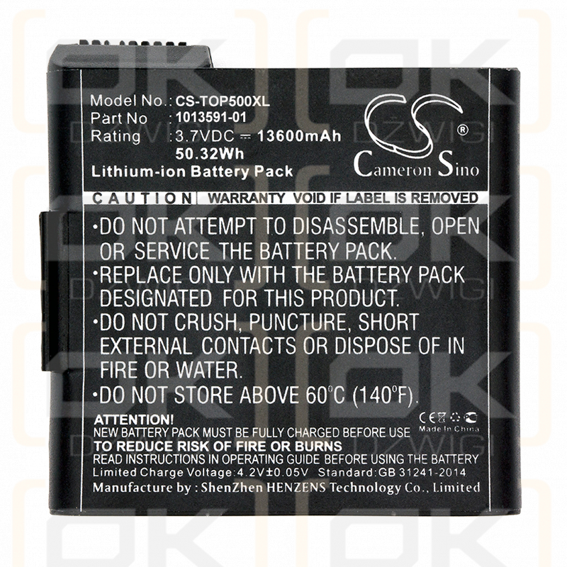 Sokkia SHC-5000 / 1013591-01 13600mAh Li-ion 3.7V (Cameron Sino)