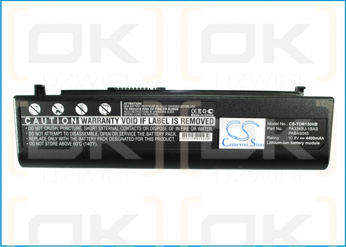 Toshiba Portege R150 PPR16L-01855 / PA3349U-1BAS 4400 mAh Li-Ion 10,8 V (Cameron Sino)