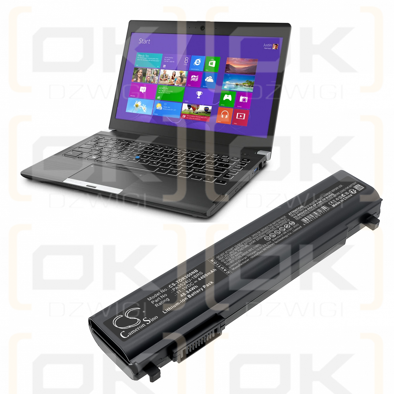 Toshiba Portege R30A / PA3524U-1BRS 4400mAh Li-ion 11.1V (Cameron Sino)