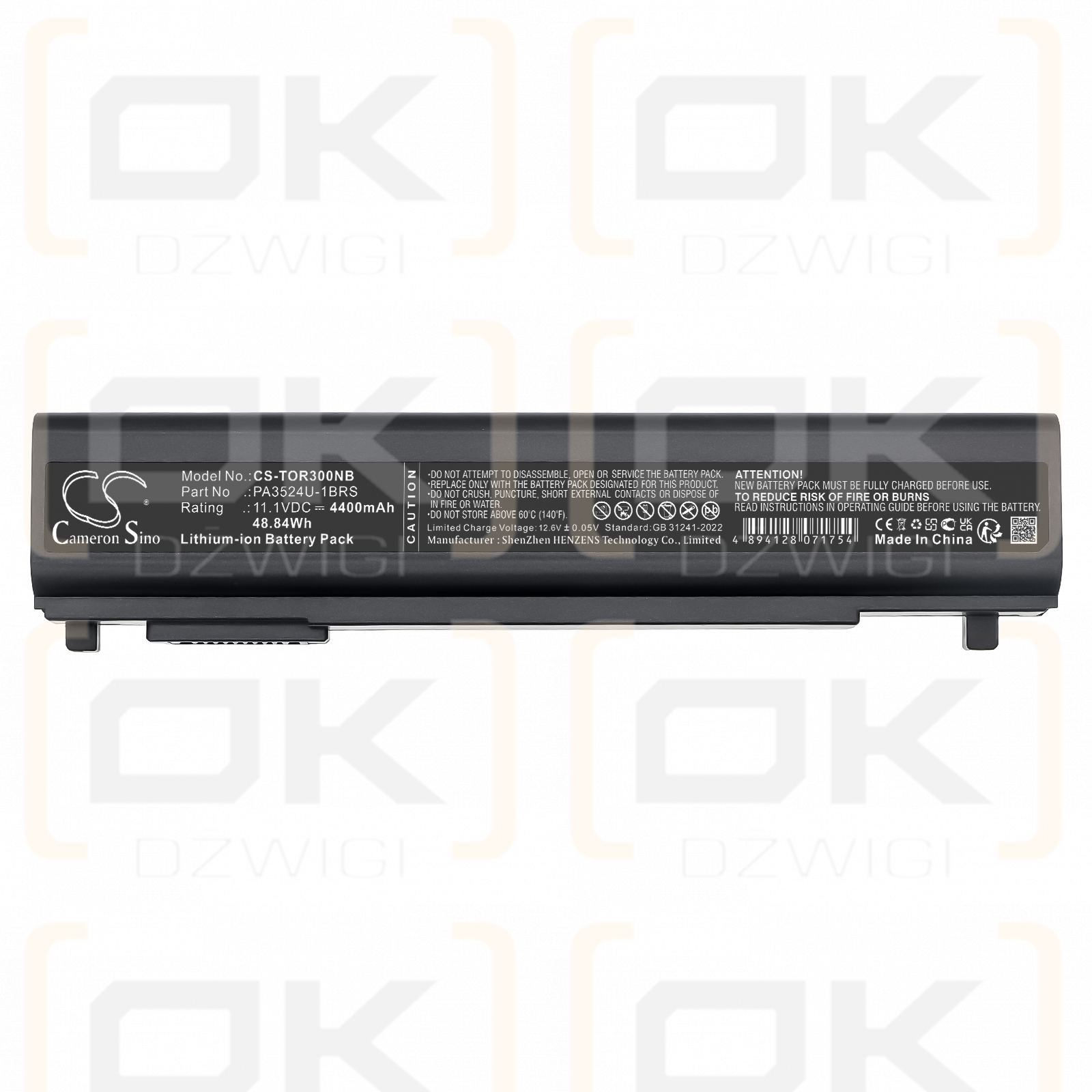 Toshiba Portege R30A / PA3524U-1BRS 4400mAh Li-ion 11.1V (Cameron Sino)