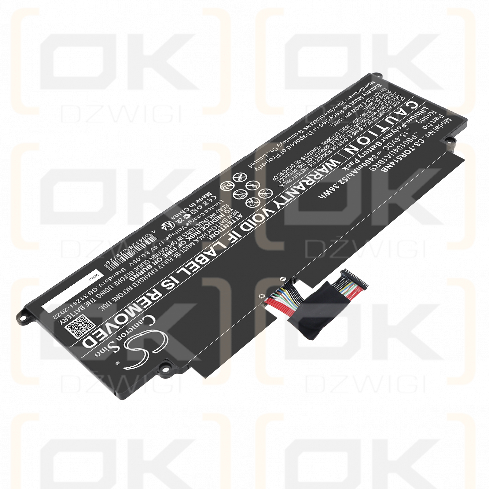 Сменный аккумулятор для Toshiba Dynabook Tecra A50-J / PS0104UA1BRS 3400 мАч, литий-полимерный, 15,4 В (Cameron Sino)