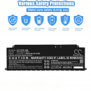 Replacement Battery for Toshiba Tecra A50-J-12U / PS0104UA1BRS 3540 mAh Li-ion 15.4 V (Cameron Sino)