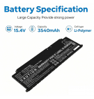 Replacement Battery for Toshiba Tecra A50-J-12U / PS0104UA1BRS 3540 mAh Li-ion 15.4 V (Cameron Sino)