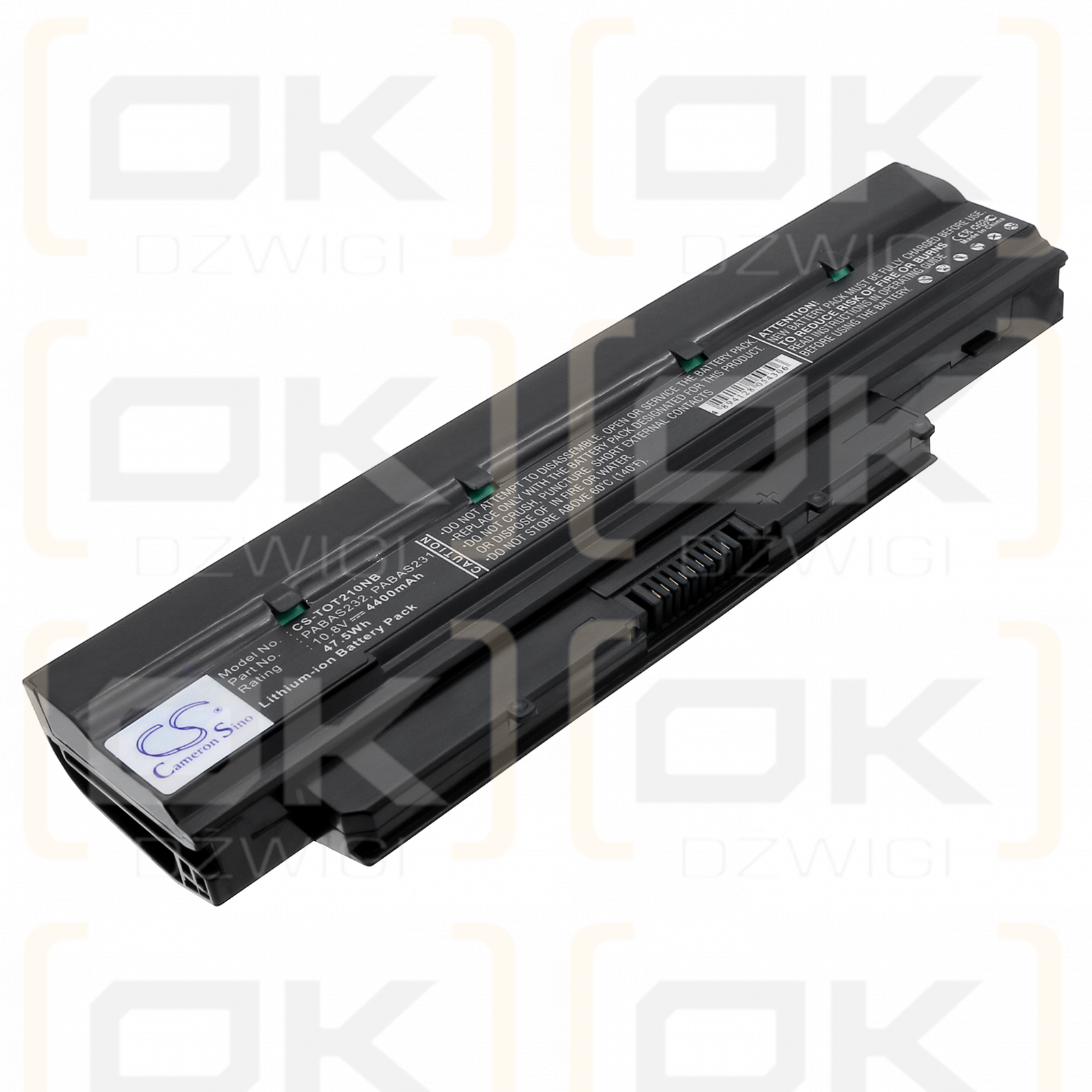 Toshiba Mini NB550D/00K / PABAS232 4400 mAh Li-Ion 10,8 V (Cameron Sino)