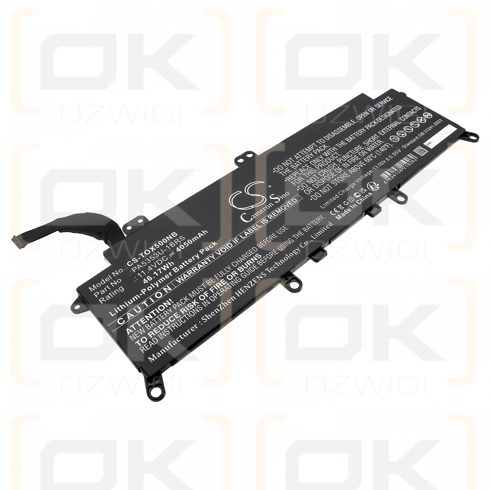 Toshiba Tecra X50-F-BTO / PA5353U-1BRS 4050 mAh Li-Polymer 11,4 V (Cameron Sino)