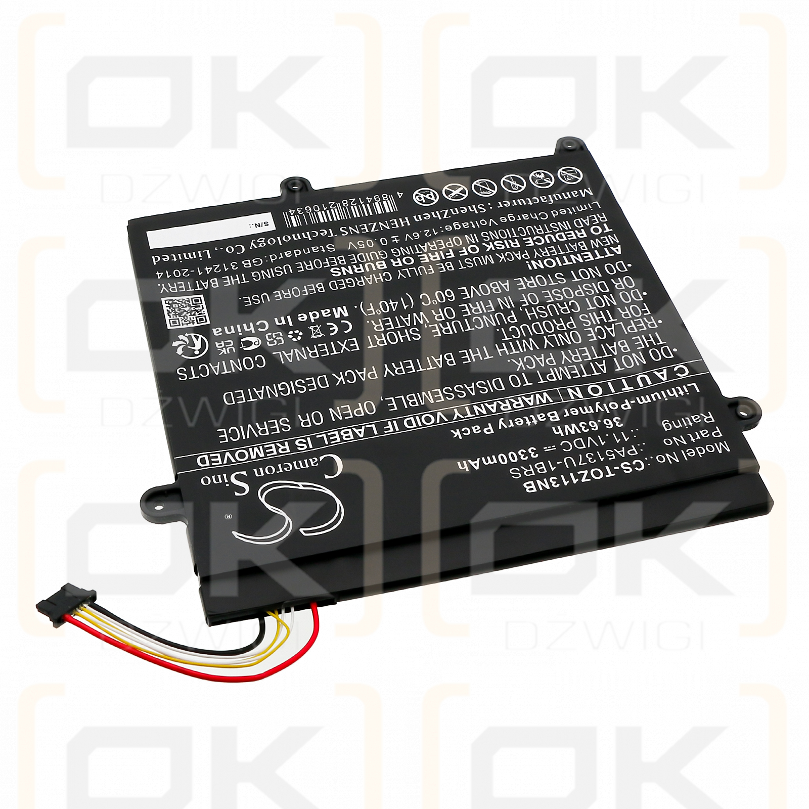 Toshiba Z10T-A-13V / PA5137U-1BRS 3300mAh Li-Polymer 11.1V (Cameron Sino)