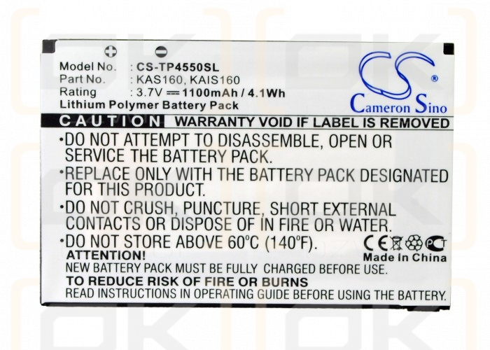 T-Mobile MDA Vario III / KAS160 1100 mAh Li-Polymer 3,7 V (Cameron Sino)