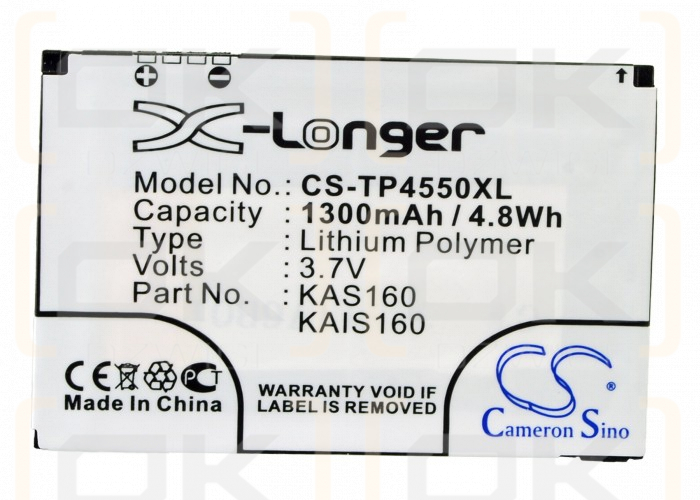 T-Mobile MDA Vario III / KAS160 1300mAh Li-polímero 3.7V (Cameron Sino)