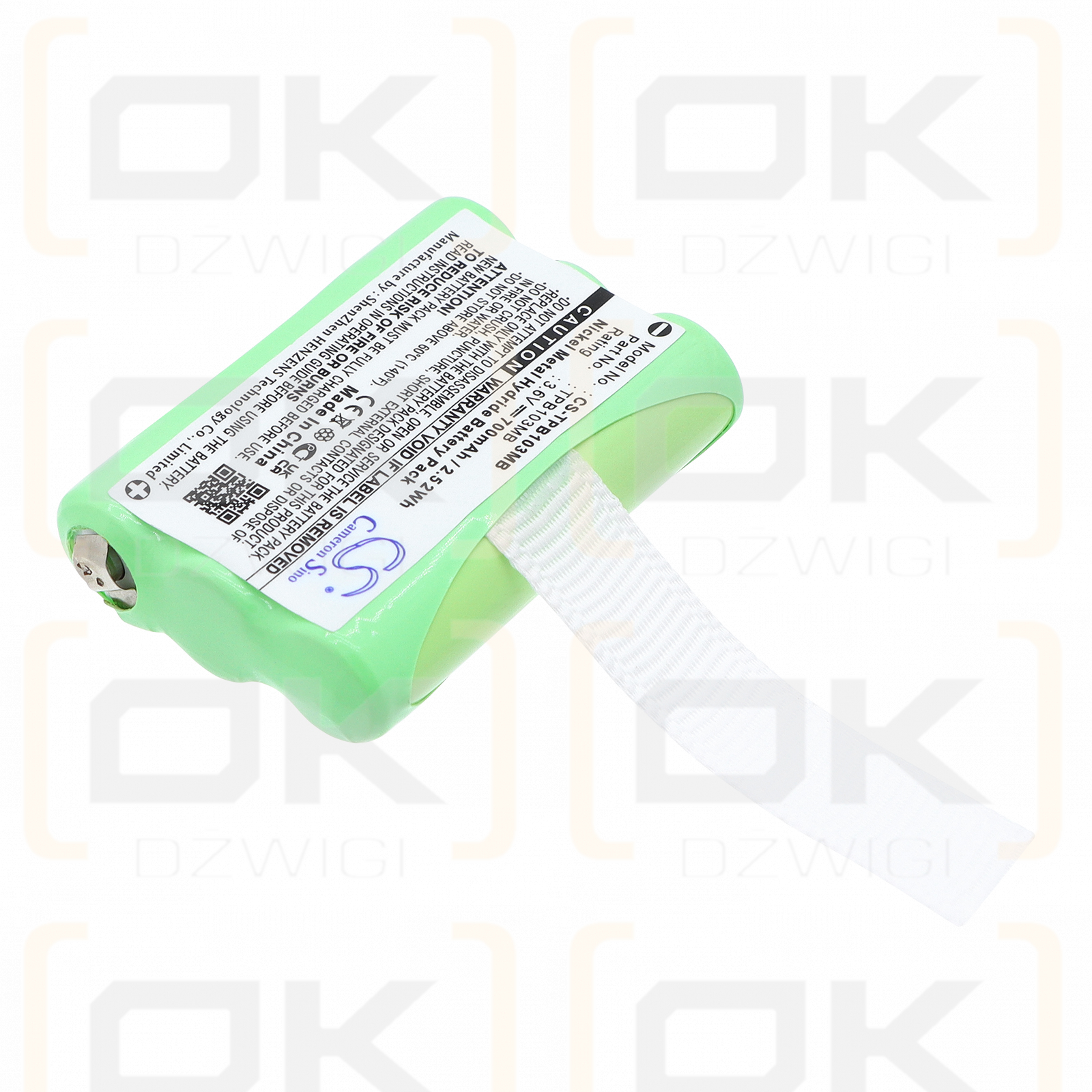 Replacement Battery for Topcom Twintalker 3700 700mAh Ni-MH 3.6V (Cameron Sino)