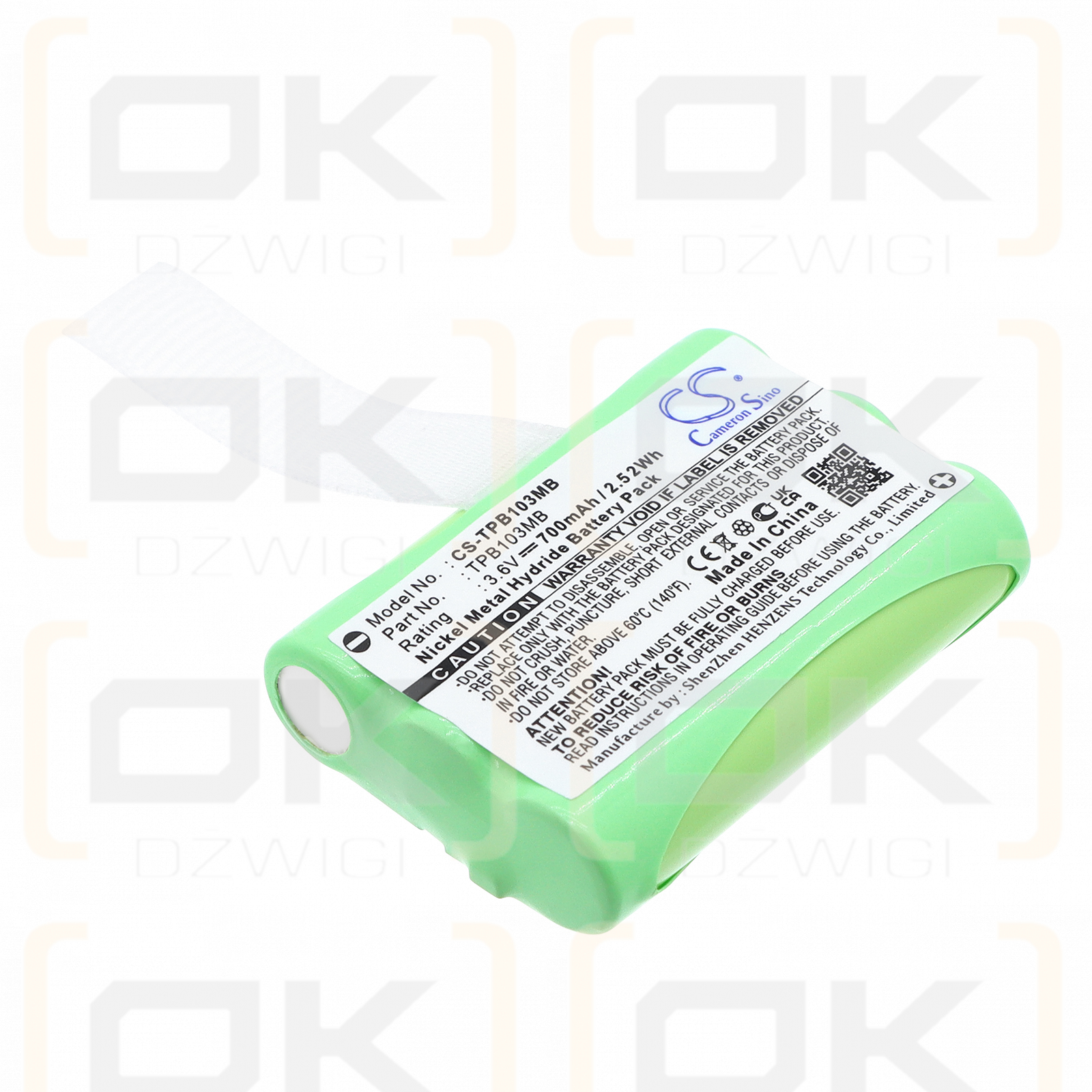 Replacement Battery for Topcom Twintalker 3700 700mAh Ni-MH 3.6V (Cameron Sino)