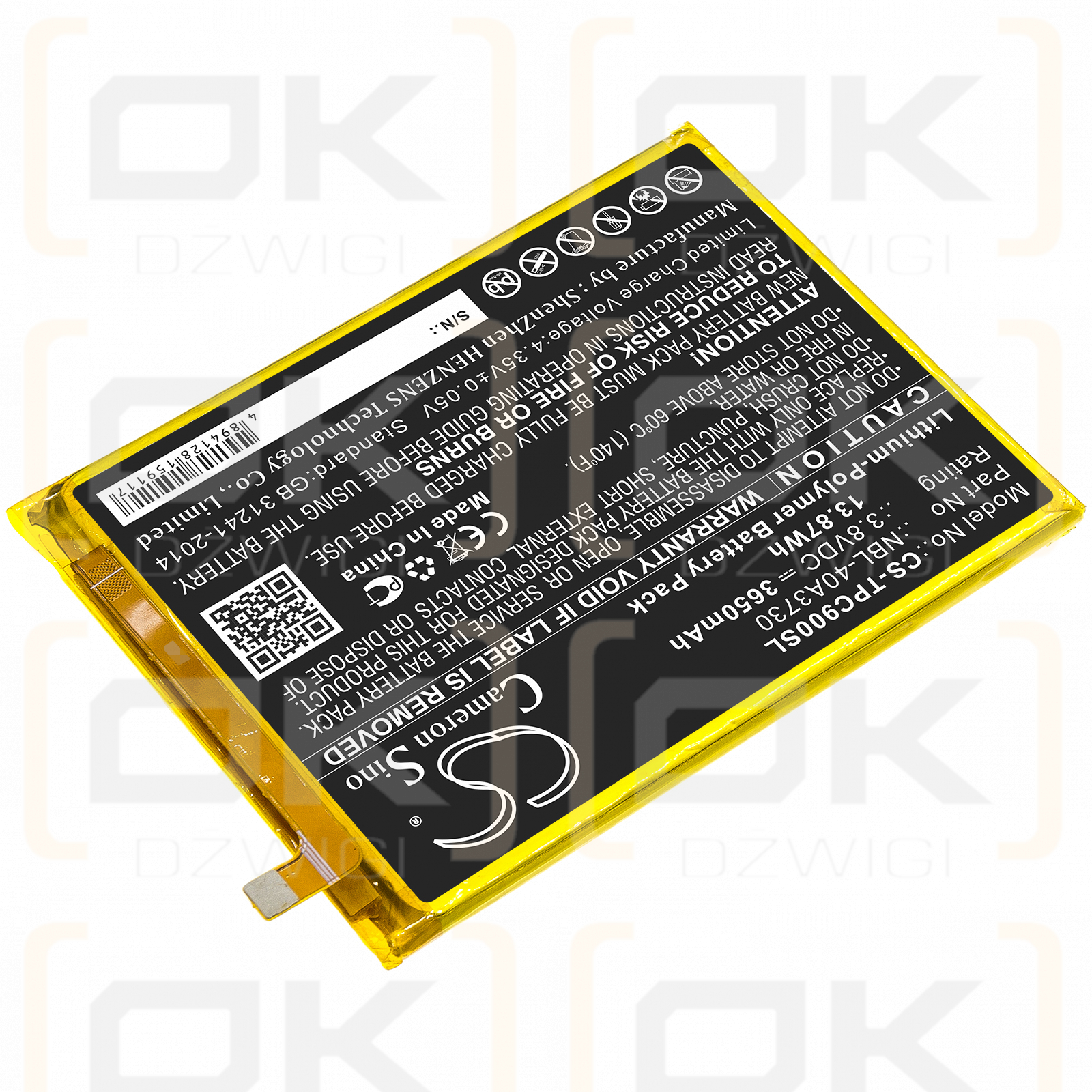 TP-Link TP707A / NBL-40A3730 3650 mAh Li-Polymer 3,8 V (Cameron Sino)