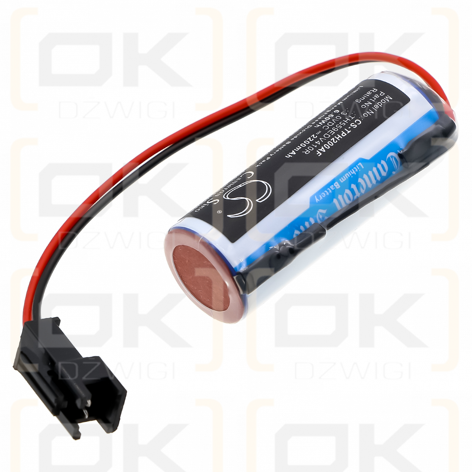 Batería TOTO DHE812/Flush-2 de 2200 mAh, Li-MnO2, 3,0 V (Cameron Sino)