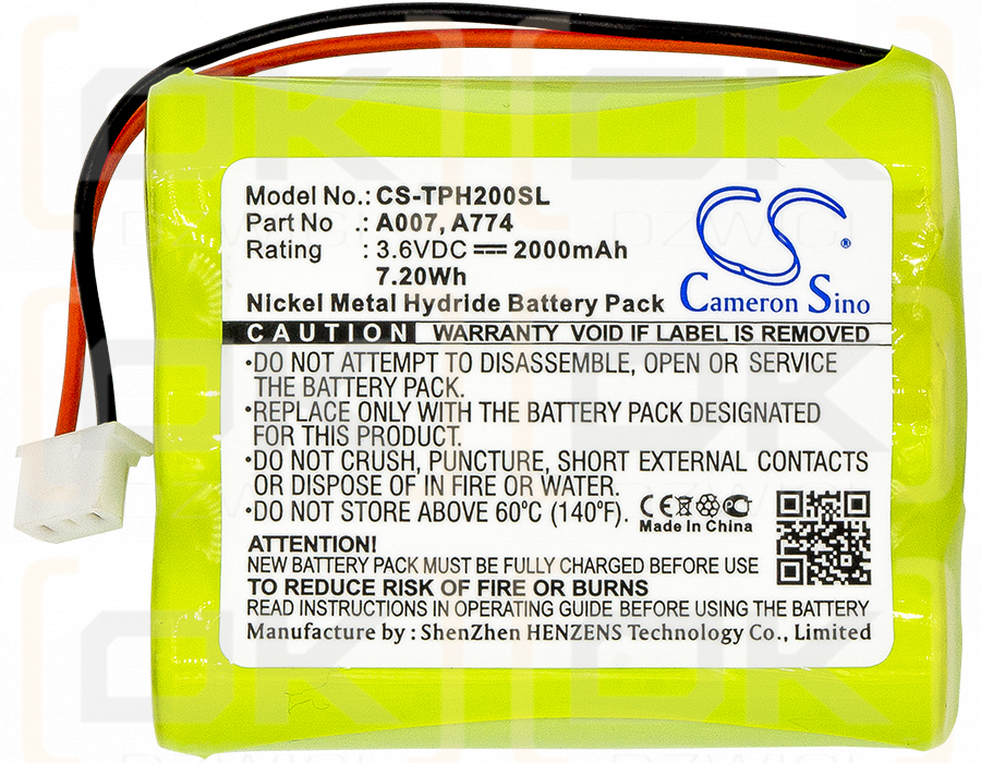 TPI 717R / A007 2000mAh Ni-MH 3.6V (Cameron Sino)