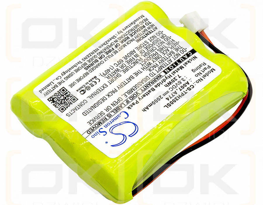 TPI 717R / A007 2000mAh Ni-MH 3.6V (Cameron Sino)