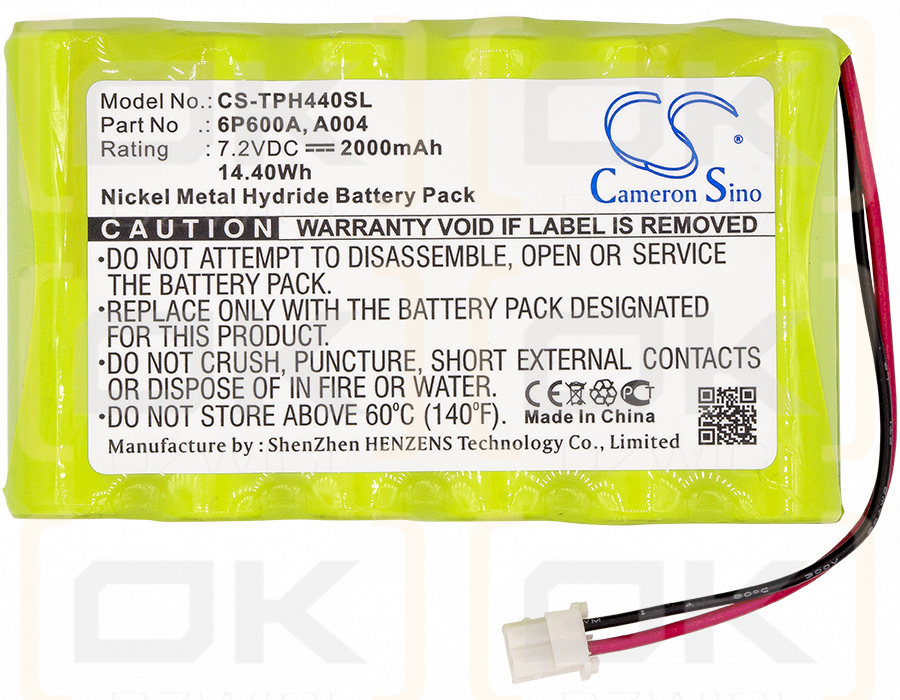 Osciloscopios de un solo canal TPI 440 de 1 MHz / A004 2000 mAh Ni-MH 7,2 V (Cameron Sino)