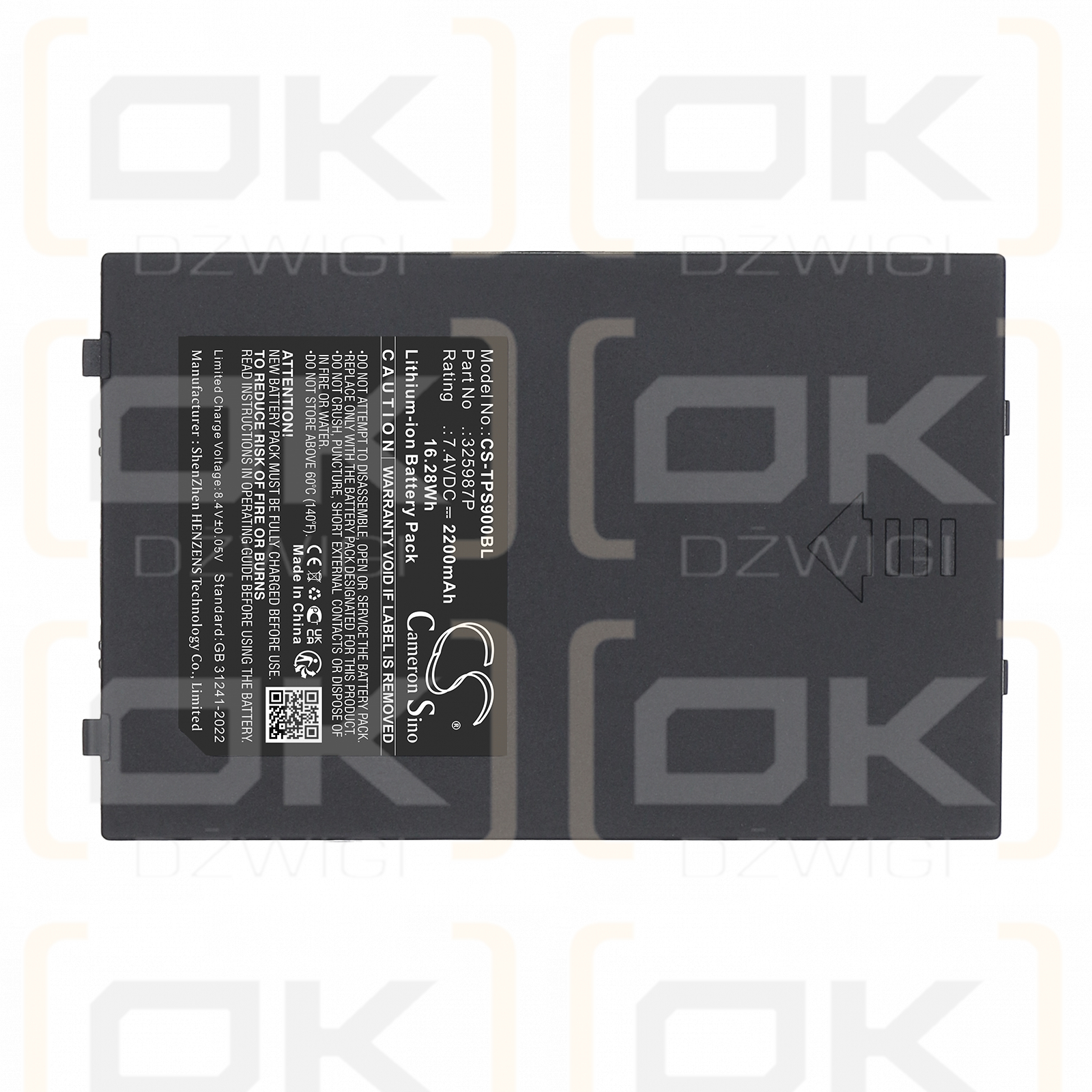 Telpo TPS900 / 325987P 2200 mAh Li-Ion 7,4 V (Cameron Sino)