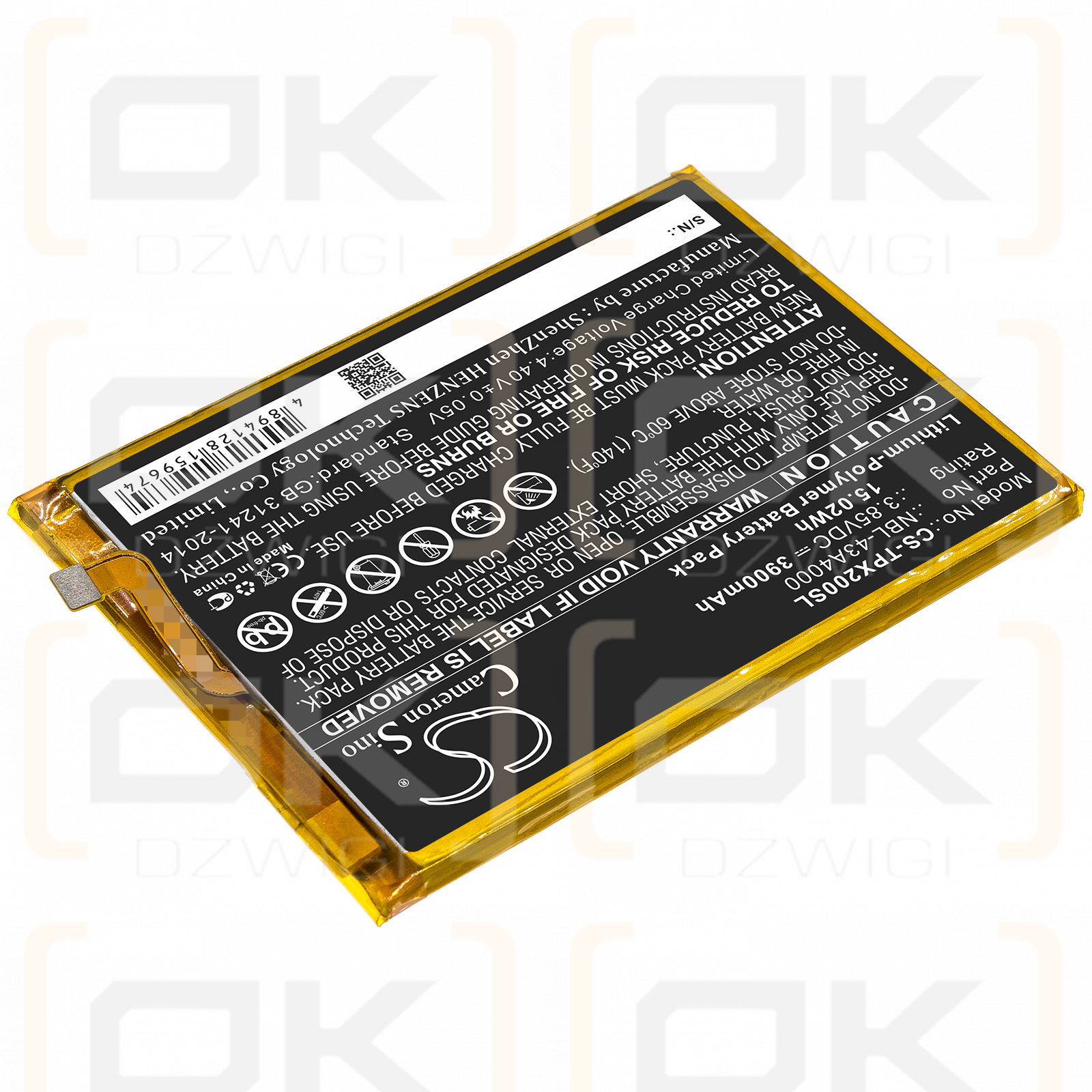 TP-Link TP9131A / NBL-43A4000 3900 mAh Li-Polymer 3,85 V (Cameron Sino)