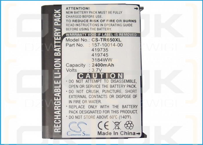 Сменный аккумулятор для Cingular Treo 650 / 157-10014-00 2400 мАч Li-ion 3,7 В (Cameron Sino)