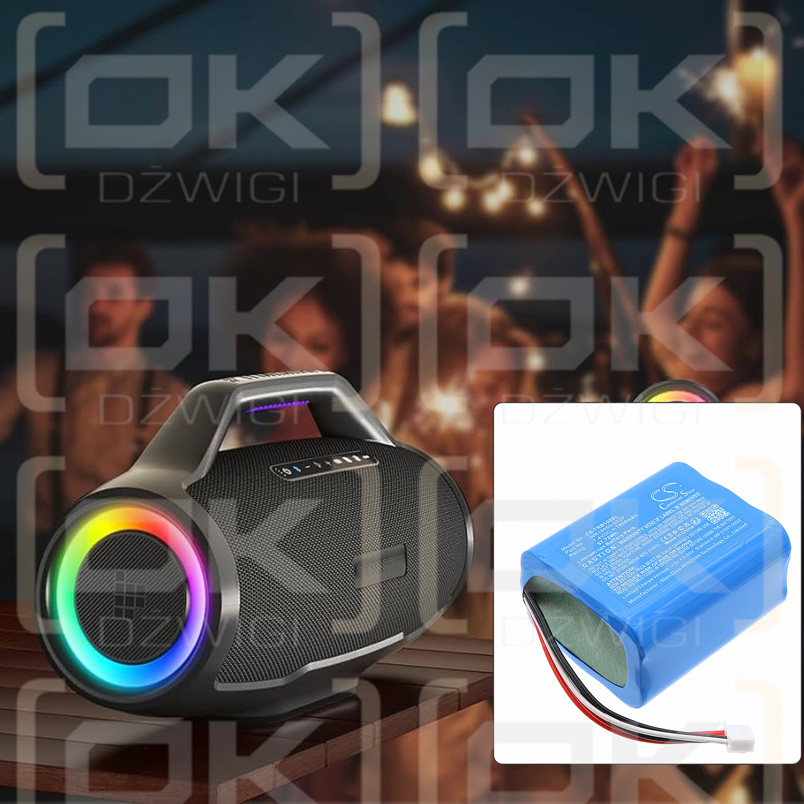 Tronsmart Bang / INR18650-3S2P 7800mAh Li-ion 7.4V (Cameron Sino)