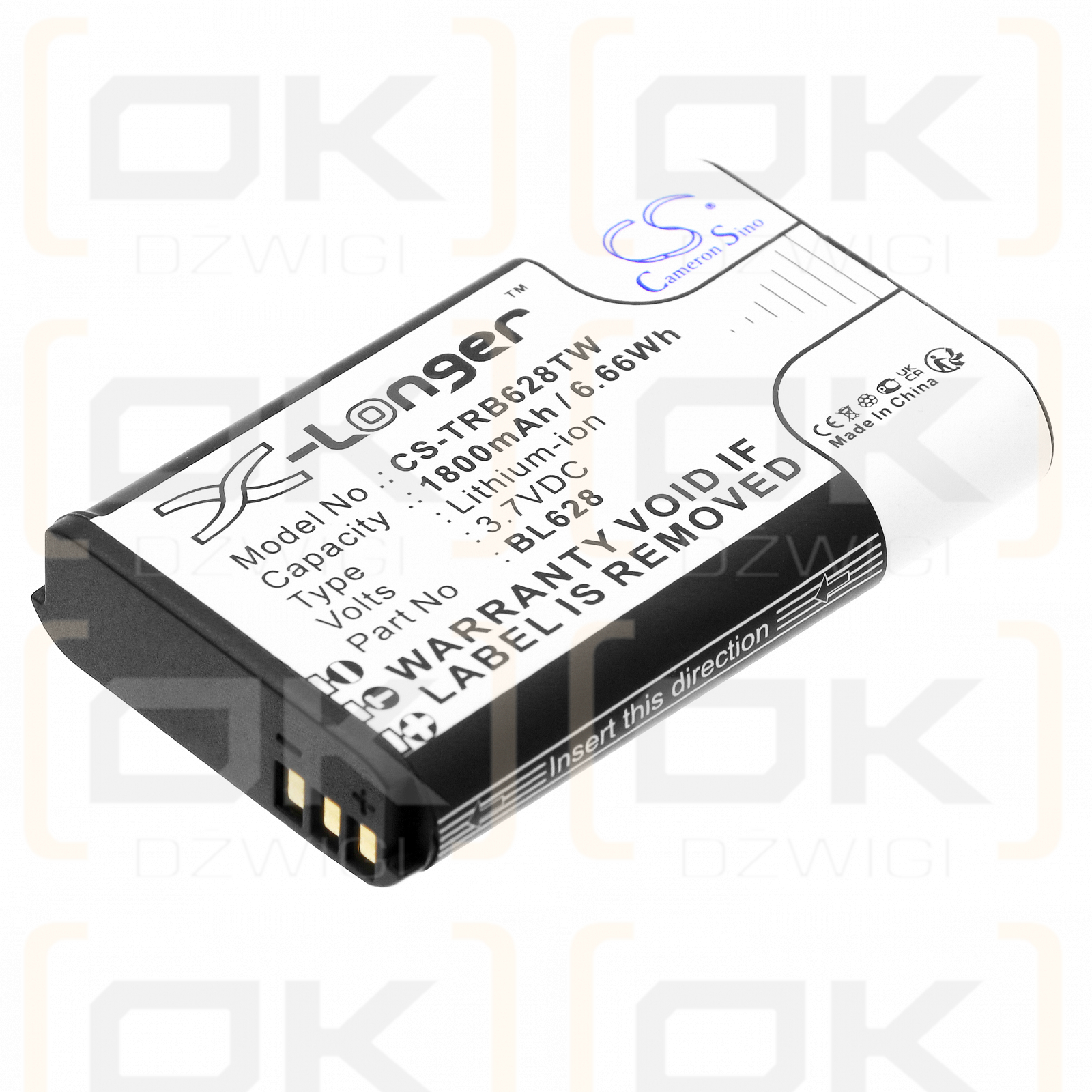 Retevis RB628 / BL628 1800mAh Li-ion 3.7V (Cameron Sino)