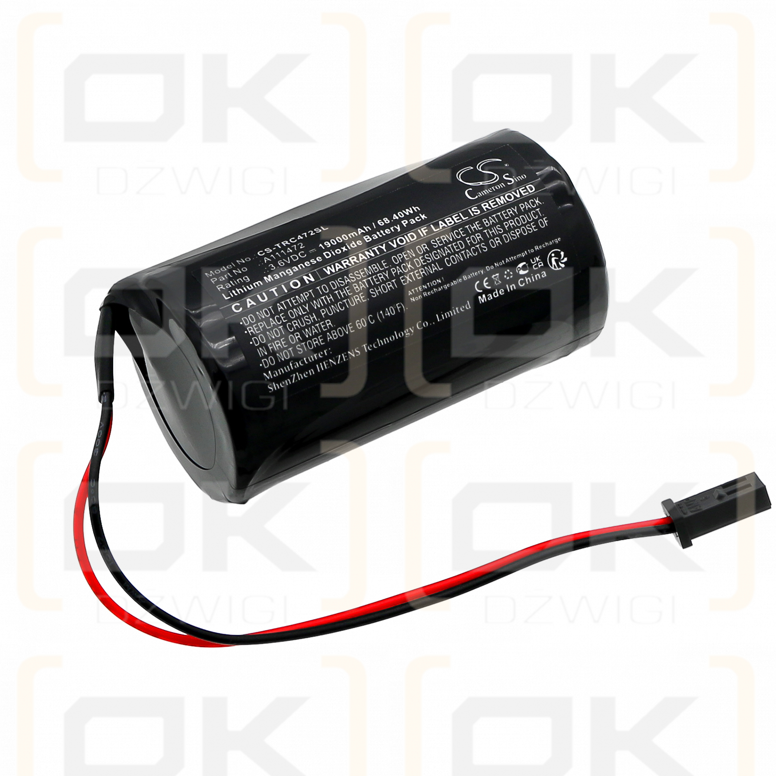 Itron Corus Gas Volume Vonverter / A111472 19000mAh Li-MnO2 3.6V (Cameron Sino)