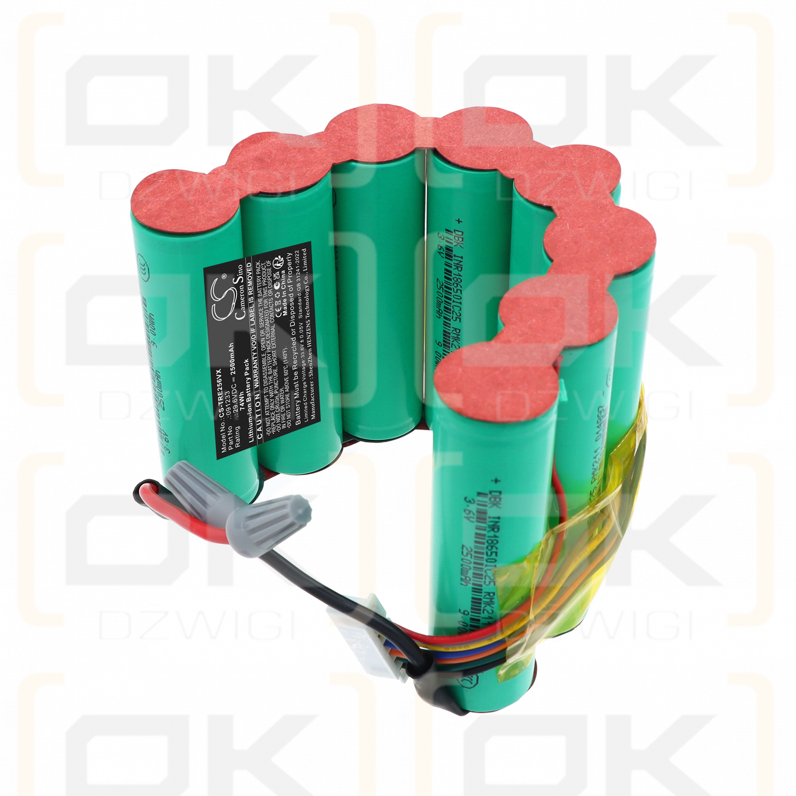 Replacement battery for Taurus Esential 25.6 / 091233 2500 mAh Li-ion 29.6 V (Cameron Sino)