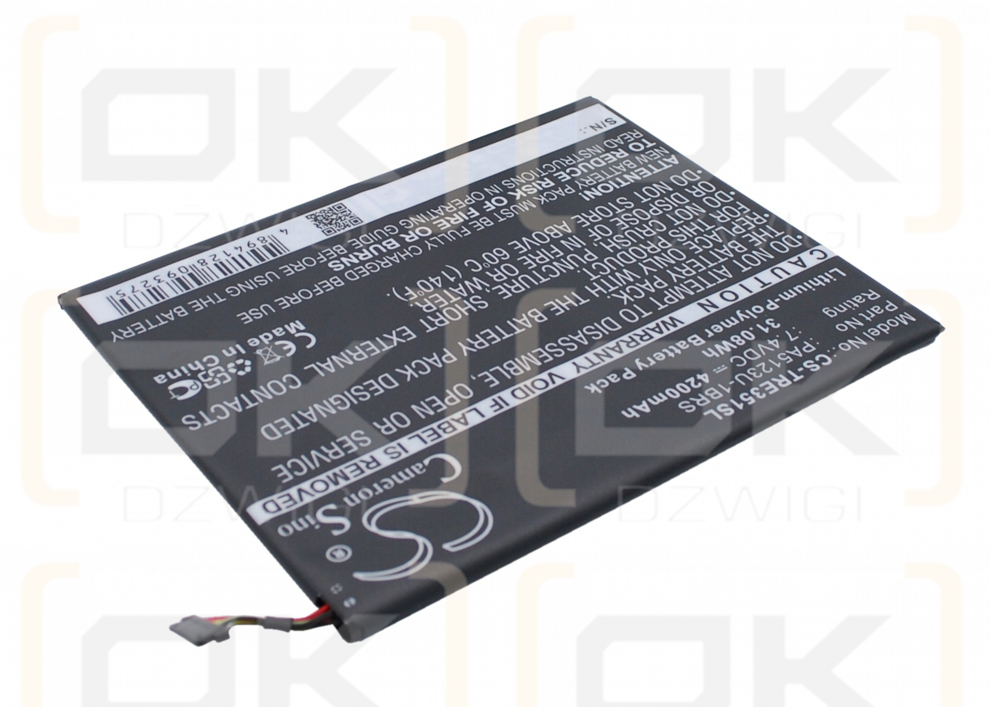 Toshiba AT10LE-A-108 / PA5123U-1BRS 4200 mAh Li-Polymer 7,4 V (Cameron Sino)