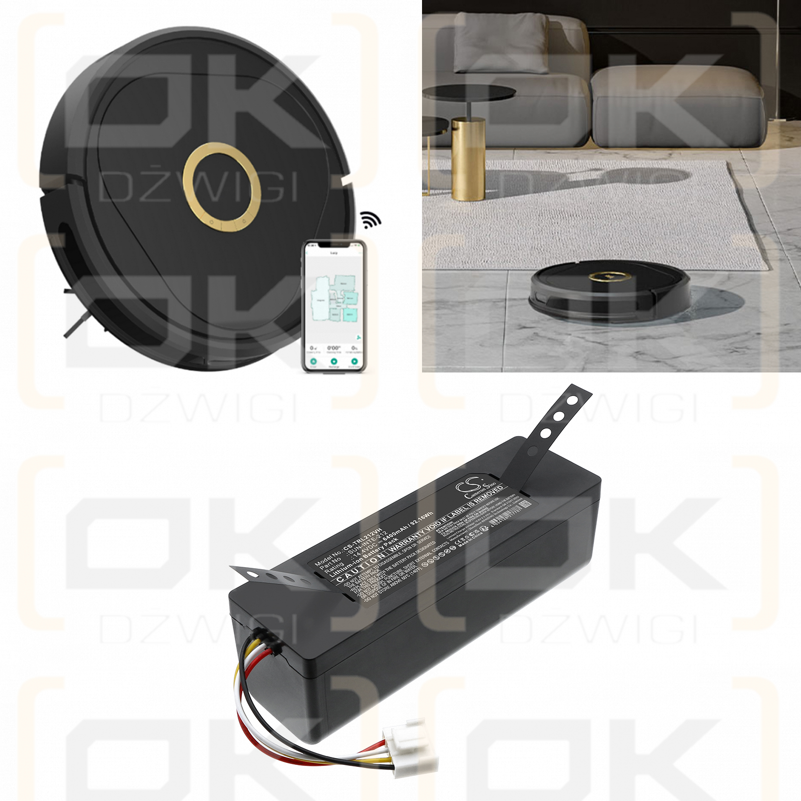 Trifo Lucy / SUN-INTE-212 6400mAh Li-ion 14.4V (Cameron Sino)
