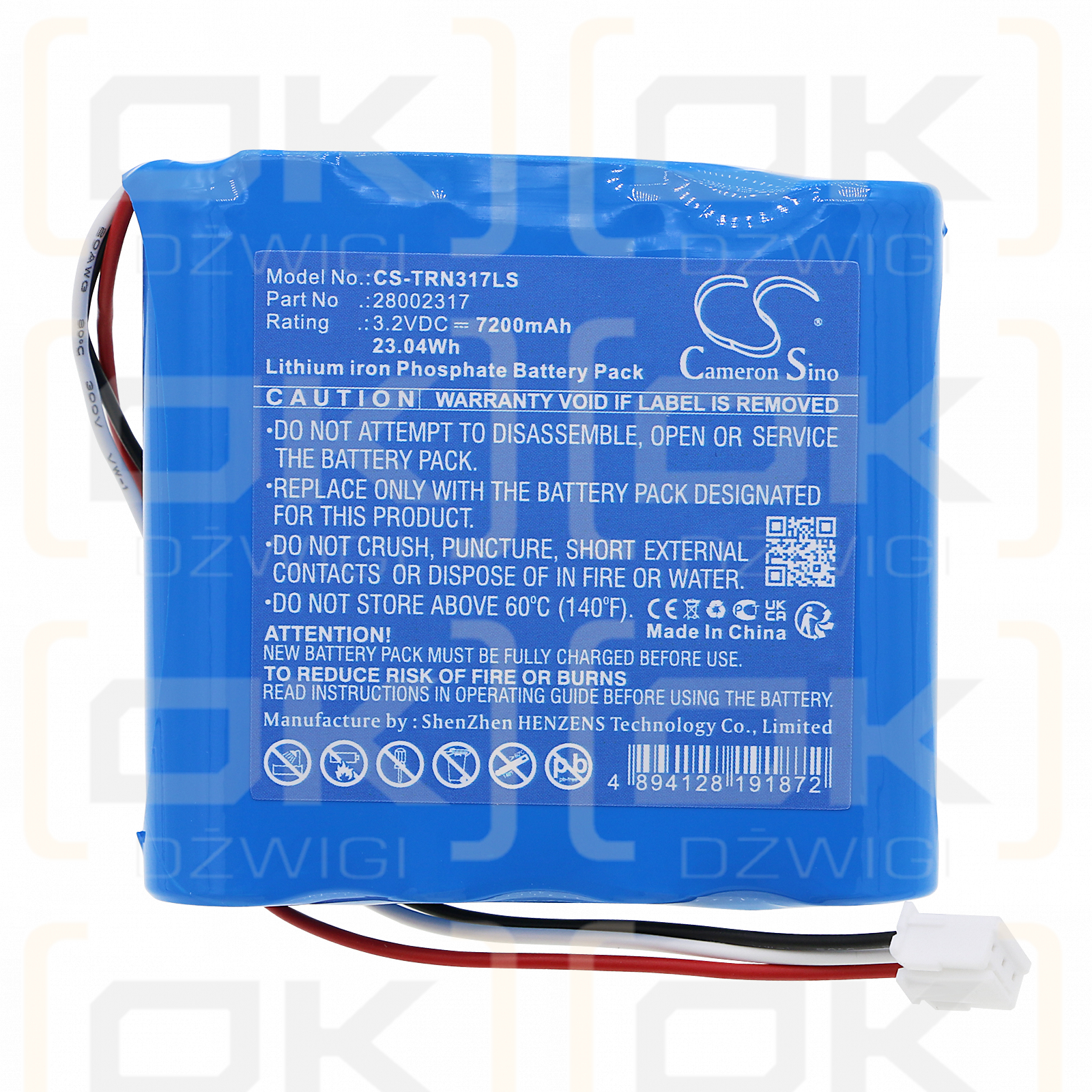 TRIDONIC 28002317 7200mAh LiFePO4 3.2V (Cameron Sino)