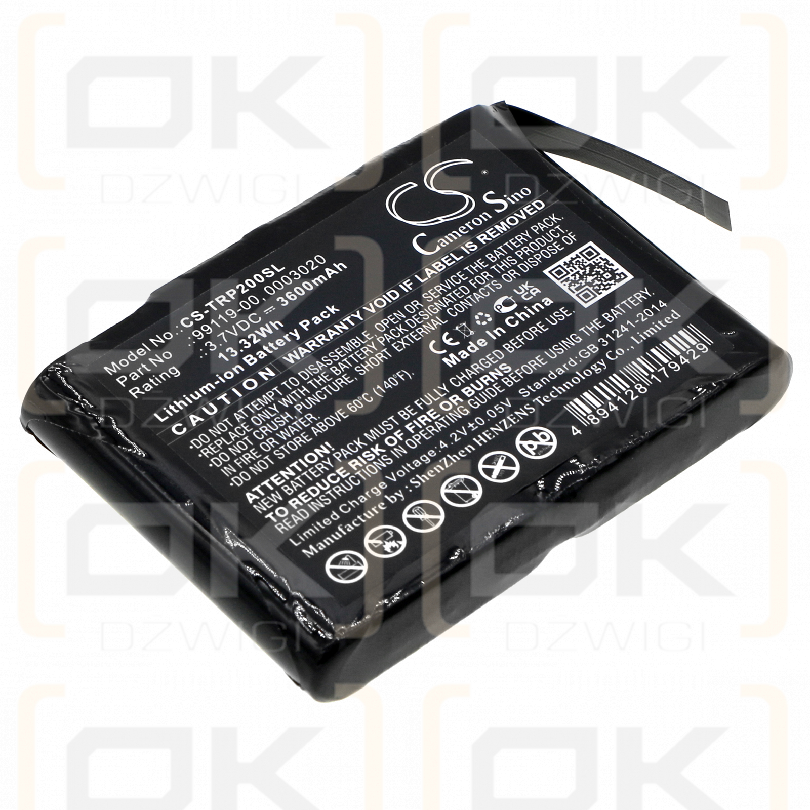 Trimble PG200 / 99119-00 3600mAh Li-ion 3.7V (Cameron Sino)