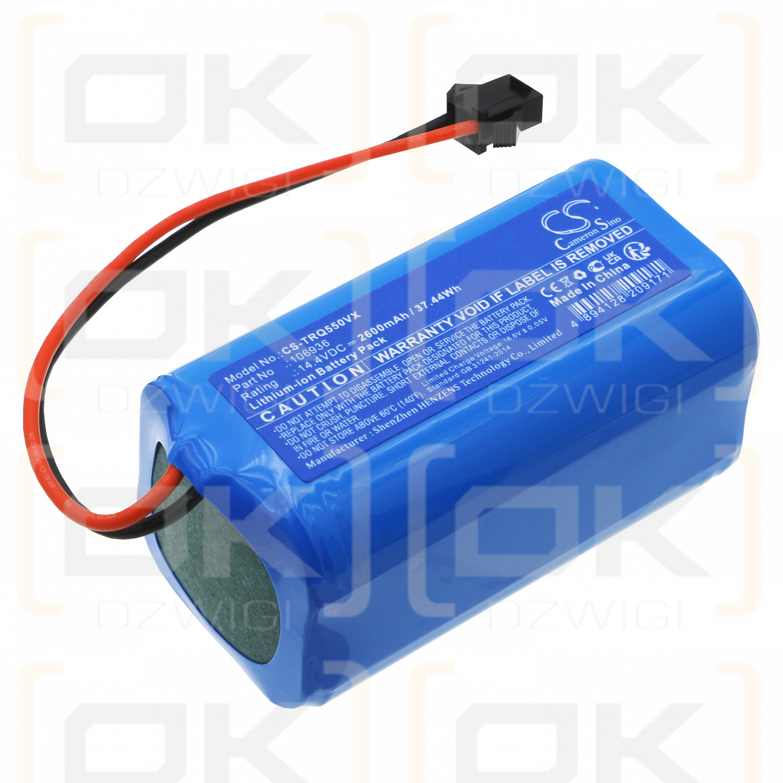 Tesla RoboStar iQ550 / 106936 2600 mAh Li-Ion 14,4 V (Cameron Sino)