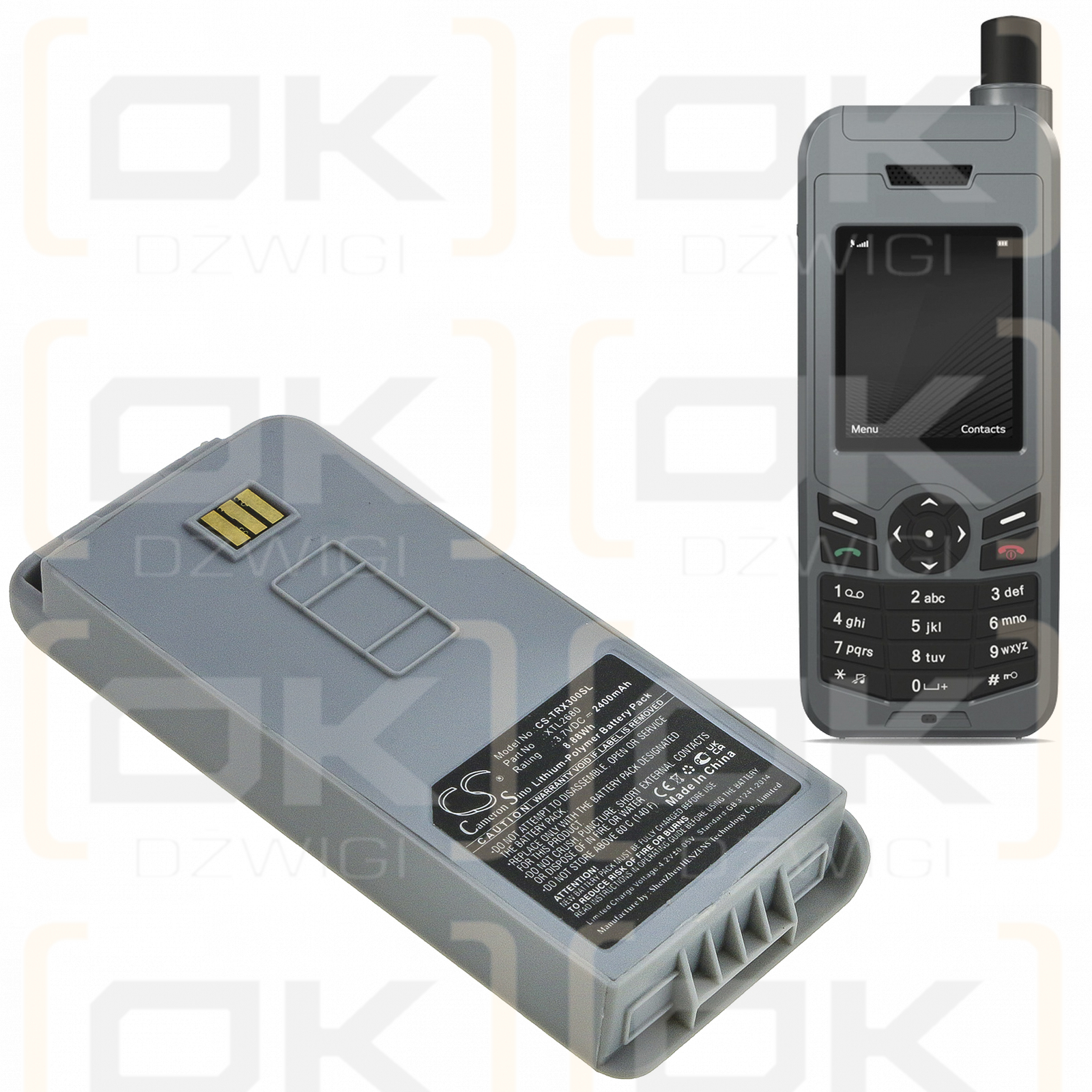 Thuraya XT-LITE / XTL2680 2400 mAh Li-Polymer 3,7 V (Cameron Sino)