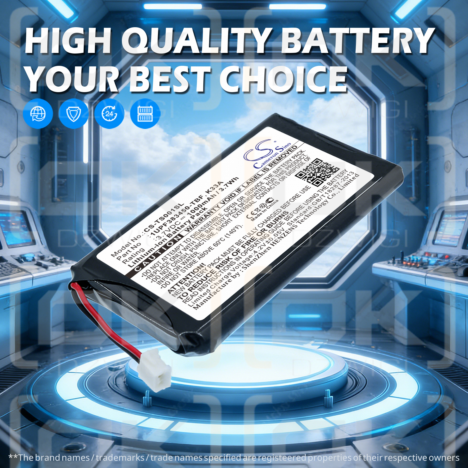 Toshiba Gigabeat MES60VK / 1UPF383450-TBF 1000 mAh Li-ion 3.7 V (Cameron Sino)