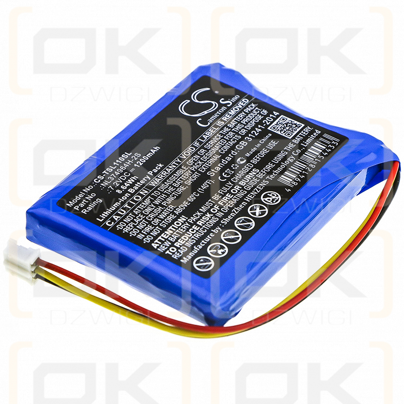 Tosight TSEL-2000 / NL374964H-2S 1200mAh Li-ion 7.2V (Cameron Sino)