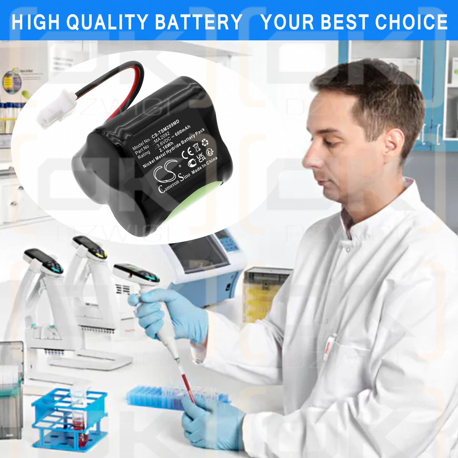 Thermo Scientific Scientific Matrix Electronic / MA 2092 600 mAh Ni-MH 3,6 V (Cameron Sino)
