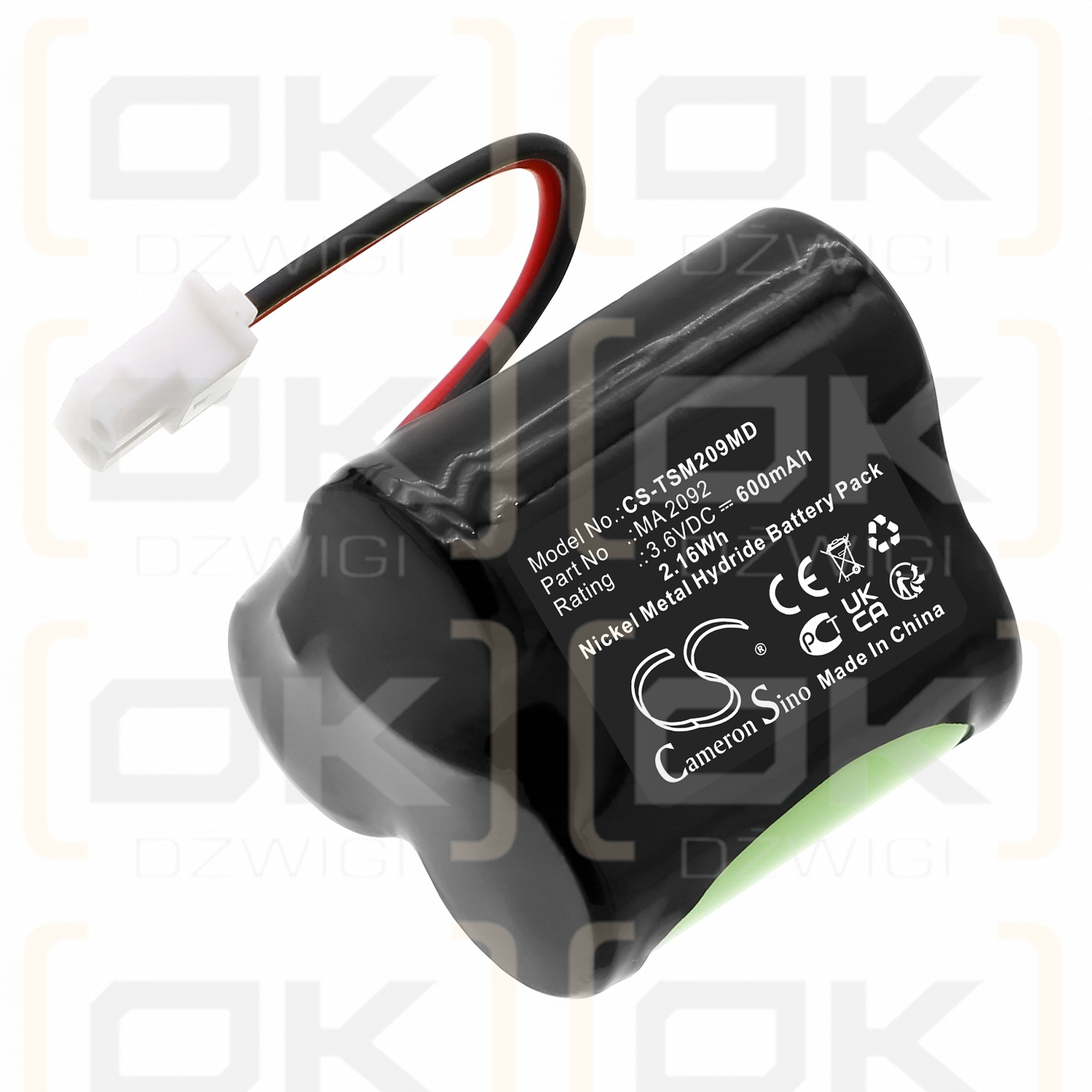 Thermo Scientific Scientific Matrix Electronic / MA 2092 600 mAh Ni-MH 3,6 V (Cameron Sino)