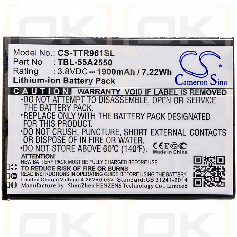 TP-Link M7350 Ver 2 / TBL-55A2550 1900mAh Li-ion 3.8V (Cameron Sino)