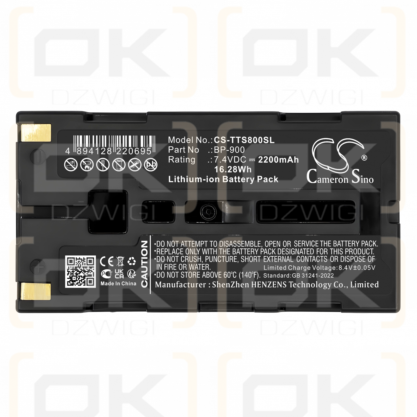TOA TS-922 / BP-900 2200mAh Li-ion 7.4V (Cameron Sino)